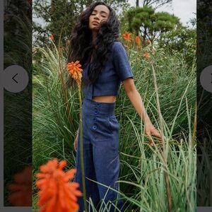 De Castro Marine Sailor Trousers Linen Blue size Large